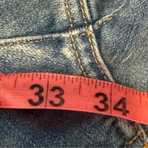 AMIRI Vintage Bandana Artpatch Jeans Clay Indigo 31x34” - Picture 13 of 16